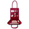 DREAME  Women Multi-slots Casual Multifunction Cosmetic Handbag - Red