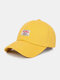 Unisex Cotton Embroidery Letter Pattern Summer Casual Sunshade Fashion Baseball Hat - Yellow