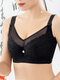 Plus Size Lace Full Coverage Lightly Lined J Cup Bras - Black