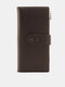 महिला अशुद्ध चमड़ा फैशन मल्टी-स्लॉट कार्ड धारक बड़ी क्षमता लंबी वॉलेट पर्स - कॉफ़ी