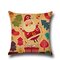 Retro Cartoon Christmas Santa Printed Throw Pillow Cases Home Sofa Cushion Cover Christmas Decor - #6