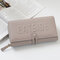 Women Faux Leather Multi-functional Multi-card Long Wallet Card Holder Phone Bag - Grey