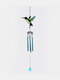 1 قطعة Colorful اليعسوب الطائر الطنان قلادة جرس أنبوب الرياح الدقات داخلي في الهواء الطلق حديقة ديكور المنزل الحلي - #01