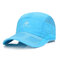 Mens Womens Ultra-thin Quick-drying Anti-UV Baseball Cap Outdoor Casual Breathable  Carved Net Hat - Blue