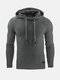 Mens Jacquard Slim Fit Casual Sport Hoodies Active-Wear - Dark Gray