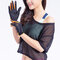 Men Women Summer Thin Outdoor Sports Touch Screen Full Finger Gloves Antiskid Fishing Gloves - Orange