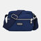 Women Nylon Waterproof Multi-pocket Casual Crossbody Bag Shoulder Bag - Navy Blue