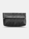 Vintage Brush color Faux Leather 6.5 Phone Bag Clutch Bag Wallet Storage Bag - Black