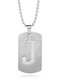 Trendy Simple Geometric-shaped Hollow Letter Pendant Round Bead Chain 3 Wearing Methods Stainless Steel Necklace - J