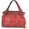Women Vintage Ombre Hollow Out Pendant Shoulder Bags Elegant Retro Handbags - Red
