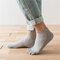 Mens Summer Mesh Toe Socks Breathable Cotton Ankle Socks  - Grey