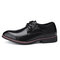 Men Classic Pointed Toe Lace Up Bsiness Formal Dress Shoes - Black