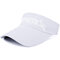 Men Women Empty Top Wide Brim Quick-Drying Adjustable Mesh Pattern Casual Beret Cap - White