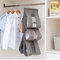 Creative Transparent Multi-Layer Wardrobe Bag Storage Hanging Bag Dust Cloth Cotton And Linen - Gray