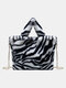 Women Chains Plush Leopard Handbag Crossbody Bag Shoulder Bag - #02