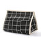 Tejido de lino de algodón Caja Control remoto Almacenamiento Caja Bandeja de escritorio para sala de estar casera de tela creativa - Negro