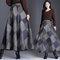 Season New Woolen Skirt Long Skirt Ladies Long Skirt High Waist Thickening A Word Skirt - Blue