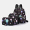 Women 3Pcs Waterproof Large Capacity Travel Shoulder Bag Backpack - #01