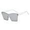 Women and Man Square Glasses Fashion Solid Color Transparent Siamese Sunglasses - #02