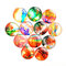 20 piezas de cristal de cristal pegatinas de refrigerador Árbol de la vida Classic Patrón Imán 3D hermosas pegatinas  - #5