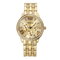 Business Unisex Quartz Wristwatch Luxury Rhinestone Stainless Steel Strap Watches for Women Men - Gold