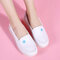 Women Soft Folower White Non-slip Wedges Loafers - White