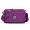 Woman Nylon Waterproof Crossbody Bag Casual Outdoor Shoulder Bag  - Purple