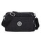 Woman Nylon Waterproof Crossbody Bag Casual Outdoor Shoulder Bag  - Black