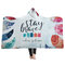Wearable Plush Hooded Blanket Throw Cloak Dreamcatcher Feather Sofa Lazy TV Blanket Soft Towel - #2