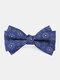 Men Dacron Cartoon Geometric Pattern Jacquard Double Layer Bowknot Formal Suit Bow Tie - #02