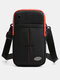यूनिसेक्स Nylon कैजुअल स्पोर्ट वाटरप्रूफ क्रॉसबॉडी बैग मल्टी-फंक्शनल सिंगल शोल्डर हेडफोन होल डिजाइन कमर बैग - संतरा