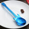 304 Stainless Steel Guitar Spoon Coffee Spoon Stirring Spoon Titanium Plated Spoon - Blue