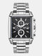 6 Colors Stainless Steel Men Casual Business Watch Decorative Calendar Luminous Pointer Quartz Watches - Black