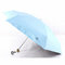 UV Protection Vinyl Folding Umbrella Sunscreen Pocket Umbrella - Light Blue