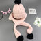 9 Colors Unisex Kid's Novelty Beanies Knit Hats + Scarf Set For 1Y-5Y - Pink