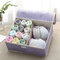 Baumwoll-Unterwäsche-Aufbewahrungsbox Organizer Mehrfach zusammenklappbare BH-Unterwäsche-Socken-Aufbewahrungsbox - Lila