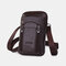 Men EDC Genuine Leather 6.5 Inch Phone Holder Multiple Styles Belt Bag Crossbody Bag - Brown 3
