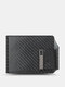 Men Vintage Multi-Slots RFID Genuine Leather Wallet Business Purse - Black