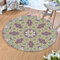 Vintage Turkish Bohemian Mandala Round Thin Flat Carpet Rug Home Bedroom Washable Carpets Art Decor - #8