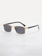 Unisex Resin Small Frame Square Frame Tinted Lens Travel Driving UV Protection Sunglasses - Black