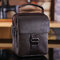 Men Genuine Leather Waist Bag Vintage Sling Bag Dual-use Handbag - Brown 1