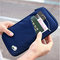 Portable Multifunctional Travels Card Ticket Holder Wallet Purse Storage Bag - Navy