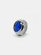 10 Colors Stainless Steel Alloy Vintage Colorful Gems Decor Openable Flipable Mini Couple Quartz Ring Watch - Blue