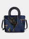 Women Cat Pattern Handbag Crossbody Bag Satchel Bag - Blue