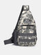 Men's Canvas Outdoor Sports Multifunctional Camouflage Messenger Bag Shoulder Bag - Gray