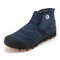 Unisex Kids Anti-collision Rubber Toe Non Slip Snow Ankle Boots - Blue