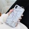 Women White Black Marble Simple TPU Phone Case With Wrist Strap Brack Anti-fall For iPhone - White