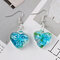 Bohemian Creative Luminous Ethnic Jewelry Earrings Flower Pattern Heart Dangle Earrings for Women - Blue