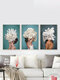 1/3Pcs Characters And Flowers Print Canvas Unframed Wall Art Picture Home Decorate Living Room - 3Pcs