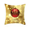 Golden Jingle Merry Christmas Linen Throw Pillow Case Home Sofa Christmas Decor Cushion Cover  - #10